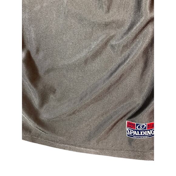 Vintage 90s Spalding Tank Top Athletic Mens Large Grey Basketball - Picture 5 of 6